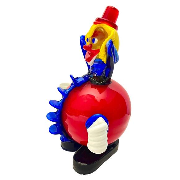 VTG Murano Italy Art Glass 7.5" BALL CLOWN FIGURINE Fratelli Pitau Sculpture - Picture 5 of 6